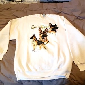 White "German Shepherd" sweatshirt